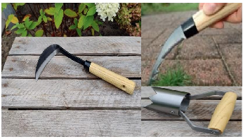 Garden tool with wooden handle 02